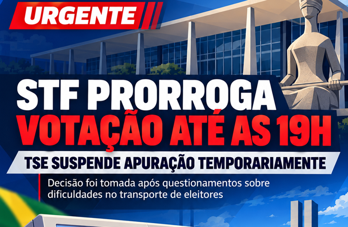 STF prorroga votação até as 19h em todo o Brasil e TSE suspende apuração dos votos
