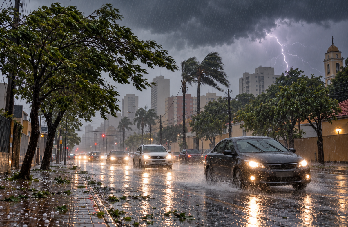 ALERTA DE TEMPESTADES: ARARAQUARA PODE TER CHUVA FORTE, VENTOS DE ATÉ 60 KM/H E GRANIZO NOS PRÓXIMOS DIAS