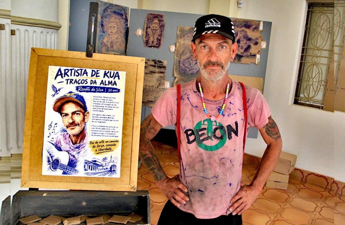 Exposição no Palacete das Rosas revela o talento de artista de rua