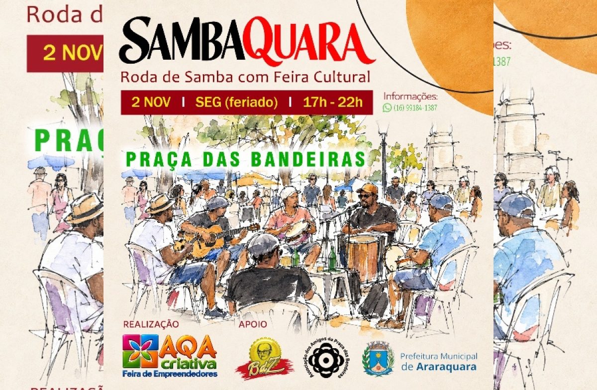 Feriado (2) tem “Sambaquara” na Praça das Bandeiras