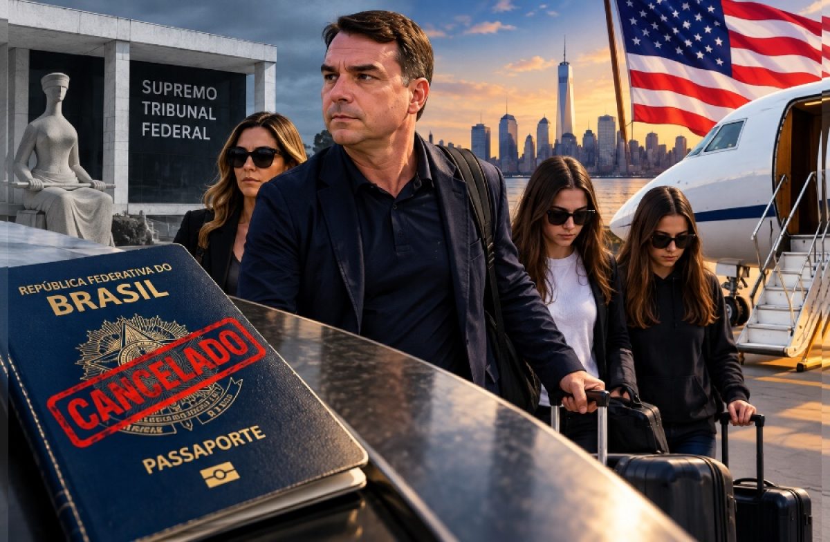 Flávio Bolsonaro deixa o Brasil rumo aos Estados Unidos com a família, dizem aliados; PF cancela passaportes