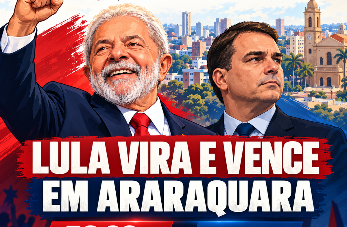 Lula vira sobre Flávio Bolsonaro e vence em Araraquara no segundo turno das eleições