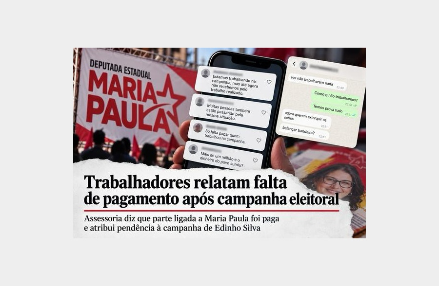 Trabalhadores relatam falta de pagamento após campanha de Maria Paula a deputada estadual