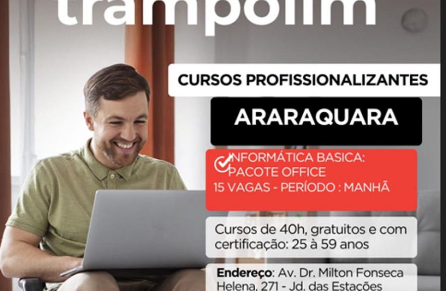 Araraquara abre inscrições para nove cursos gratuitos de qualificação